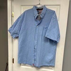 Wrangler Blue Casual Short Sleeve Shirt